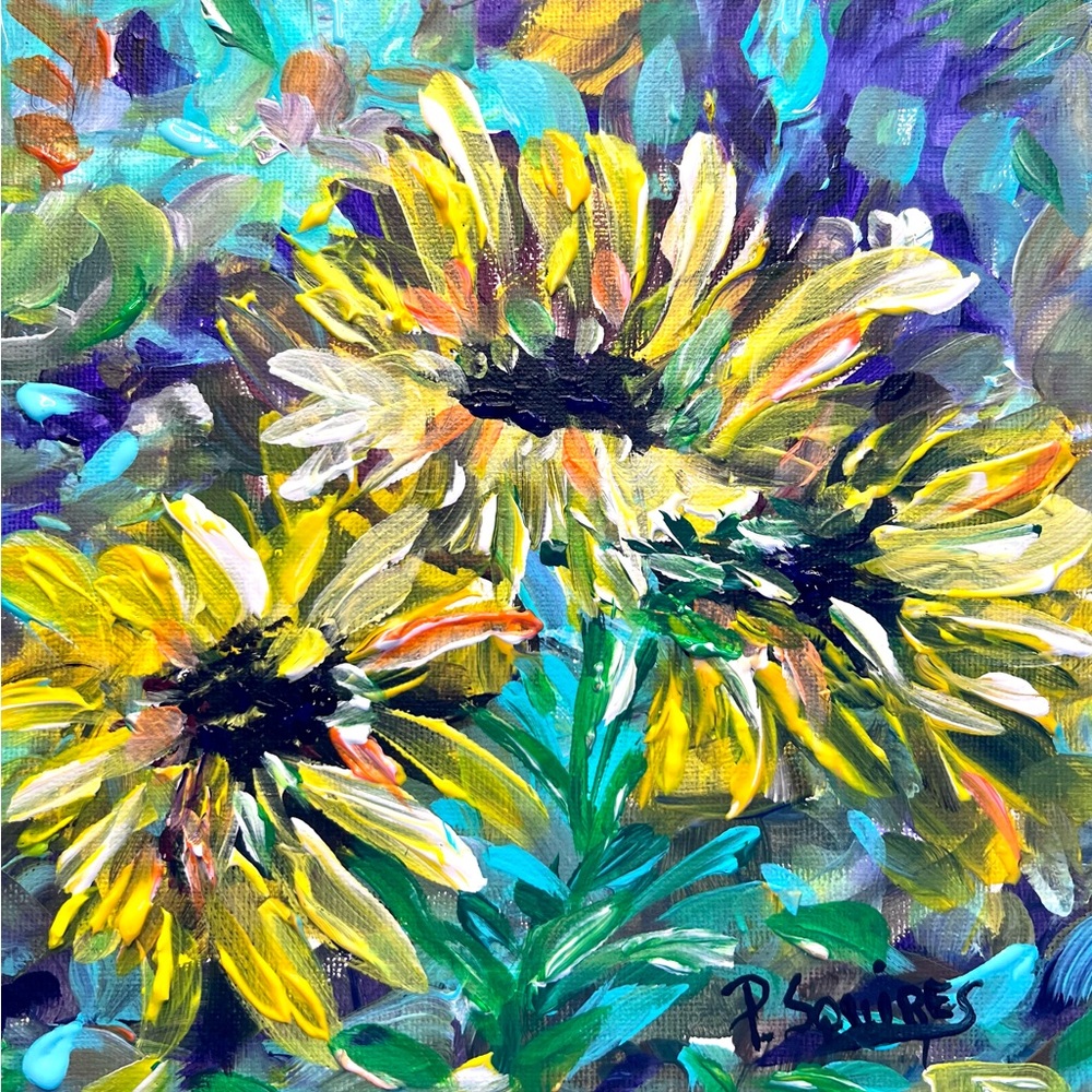 Original acrylic by Pamela Squires 8” x 8”